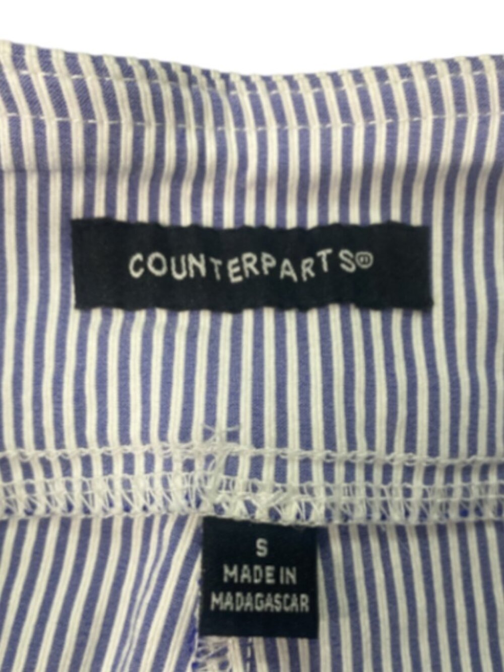 Counterparts white blue pinstripe bermuda shorts size S